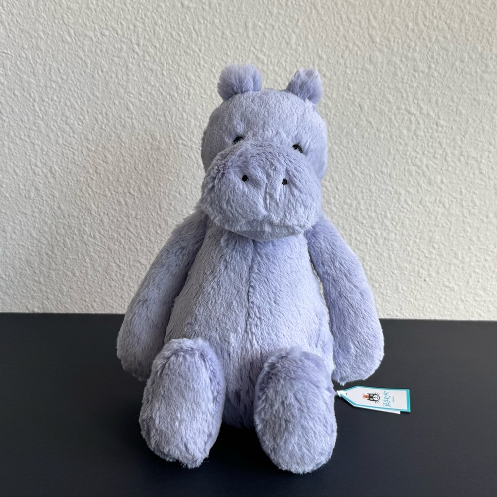 AUTHENTIC❗️New with Tags NWT Jellycat Bashful Lavender Lilac Hippo - HTF!